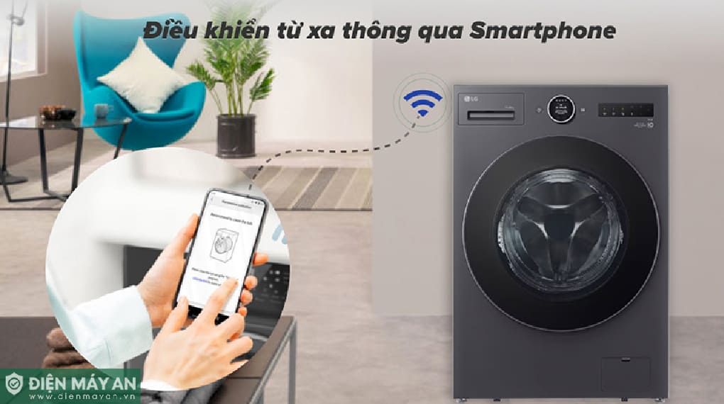 Máy giặt sấy LG Inverter giặt 15 kg - sấy 8 kg F2515RNTG